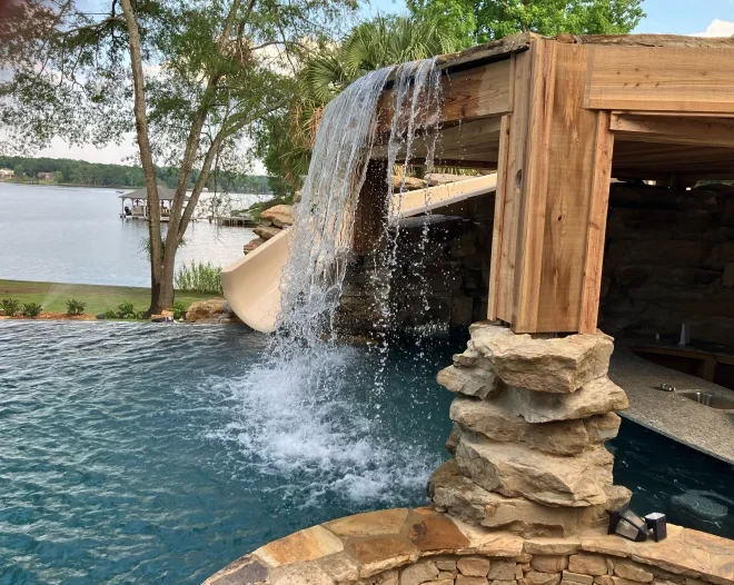 ongoing pool construction for a client